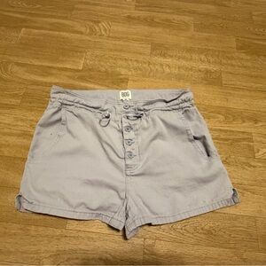 BDG Lavender Button-Up High Waist Shorts